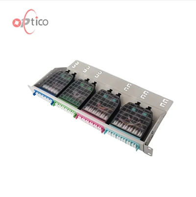 96 Cores High Density MPO fiberoptisk patchpanel
